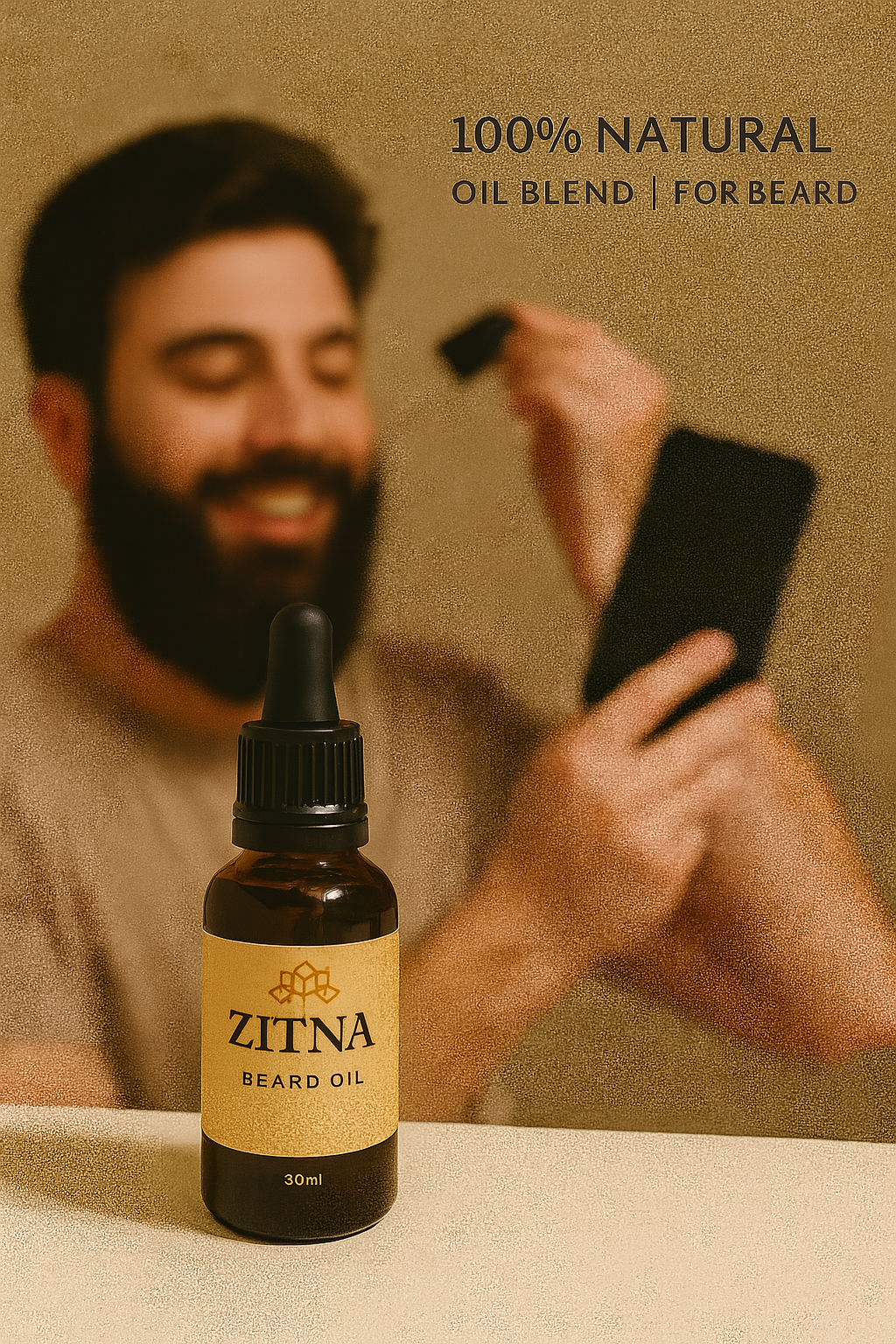 زيت طبيعي لتكثيف ونمو اللحية - للرجال والشباب ZITNA