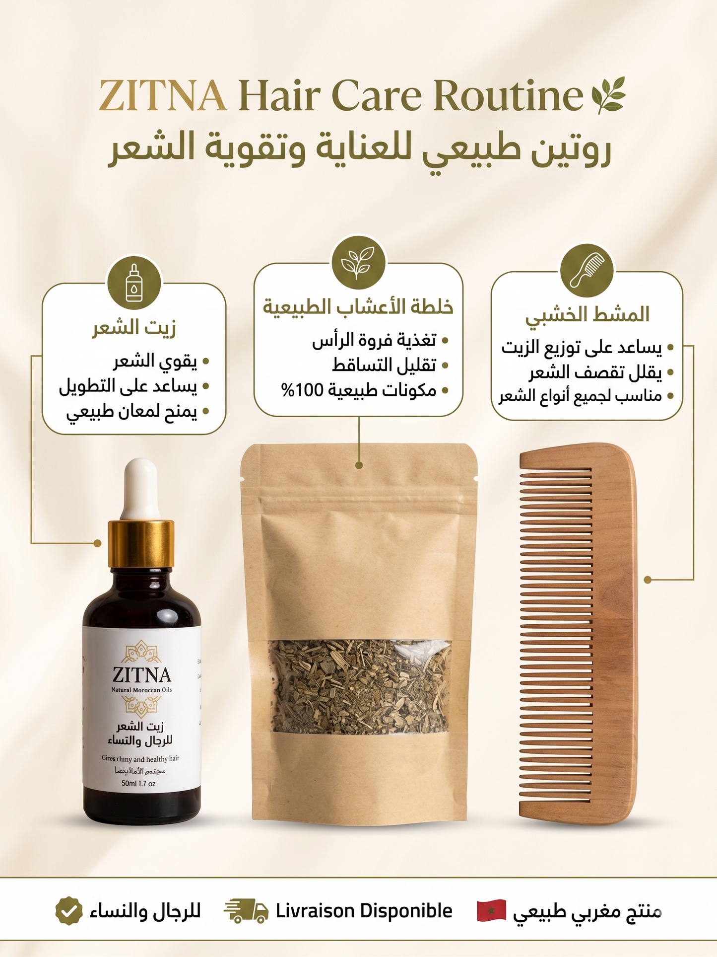 Hair Care Routine 🌿 | روتين طبيعي للعناية وتقوية الشعر للرجال والنساء